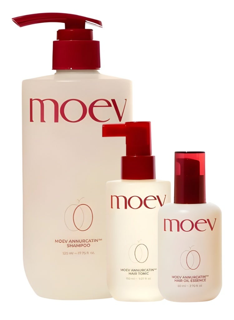 MOEV Hair Fall & Weak Roots Treatment – MOEV Anti-Hair Fall Shampoo, Hair Tonic & Nourishing Oil Essence Set for Strength, Growth & Scalp Health - Image 1